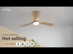 3 Wooden Blades Ceiling Fan With Lamp Indoor Decorative Lower Noise