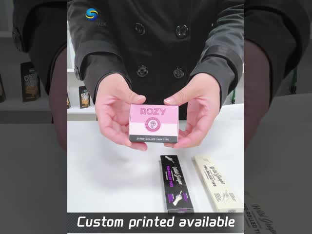 Pink Paper Rolling Tip For Cigarette Disposal Pre Rolled Paper Filter 7MM 8MM