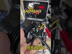 Aluminum Casing Yellow White Flash 24V Motorcycle LED Spotlight video