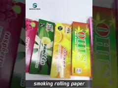 Цветная печать ароматизированная курильная бумага 1 1/4 размер 50 бумаг на упаковку video