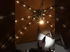 Наружные крыльцо зонтики садовый двор зонтик с светодиодным светом и индивидуальным логотипом video