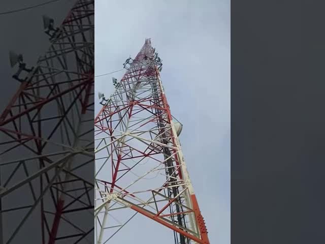 30m Galvanized Steel Single Mast Communication Antenna Mono  Poles Cell Phone Radios Monopole Tower