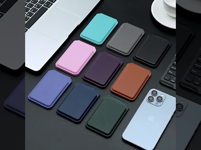 Detachable PU Leather Magsafe Wallet Card Holder Stand 10 Cards For IPhone