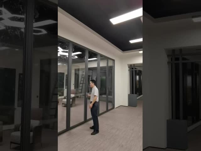 Алюминиевая сплав складные двери перегородки Большие помещения для торговых центров, офисных зданий, выставочных залов видео