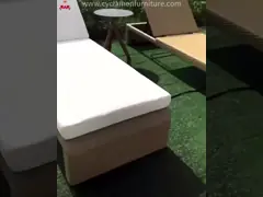 Современный открытый садовый бассейн ленивый дворик кресло для отдыха PE ратан скрученная лоза спальня для сна video