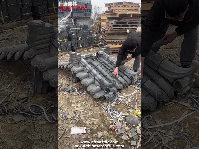 従来の灰色の中国の従来の家のための防水の粘土の屋根瓦