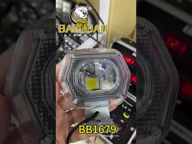 Lucency Casing Mutiple Color Flash Motorcycle LED Spotlight Parts video