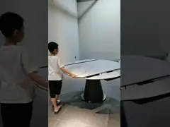 Фабрика Фошань Расширяемый обеденный стол Складная мебель для дома Расширяемый обеденный стол video
