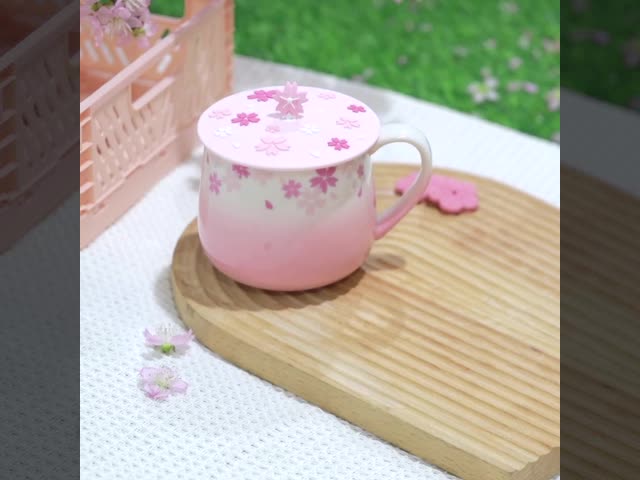 S&K Новый весенний летний цветочный керамический кофеварки на заказ Чашки с крышкой в качестве подарка для настройки видео