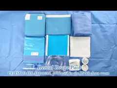 Контроль инфекций настраиваемый нетканый голубой зубной комплект настраиваемый для оральной хирургии video