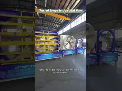 Большой промышленный циркуляционный вентилятор, предлагающий исключительную вентиляционную производительность в промышленных условиях video