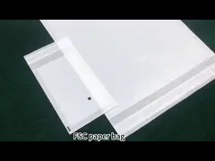 Биоразлагаемая полупрозрачная стеклянная бумажная сумка с циплоком Компостируемая сумка для упаковки одежды video