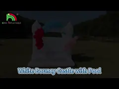 Коммерческая вечеринка Аренда надувный вышибальщик замка прыжок скачок дом белый скачок замок с бассейном video