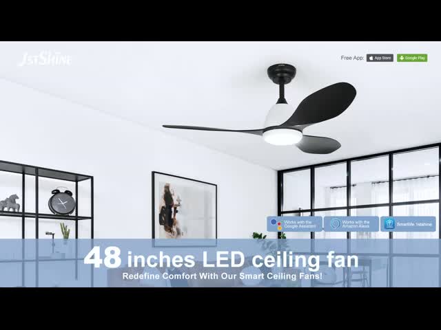 DC Motor Ceiling Fan Light Modern Smart Remote Control Energy Saving