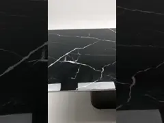 Угловой ресторан Мраморный металлический столик и стул для ресторана video