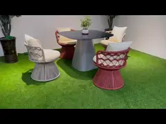 Роскошная наружная мебель из ротана Стол и стул для столовой в саду video