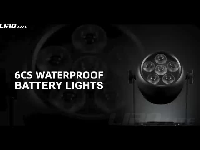 防水 RGBWA UV 6in1 アップライト バッテリー ワイヤレス パールライト ステージ照明 6*20W バッテリー電源 LED パールライト