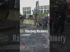 30m Small Borehole Drilling Machine / Mini Crawler Mounted Solar Pile Driver