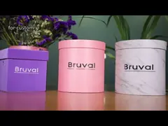 UV Coating Marble Carry-On Bucket Flower Box With Your Own Logo For Other Gift Craft