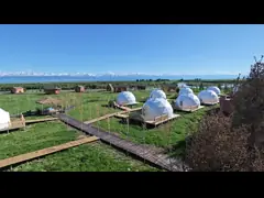 Гостиница водонепроницаемая геодезическая купольная палатка дом с заводской ценой в продаже video