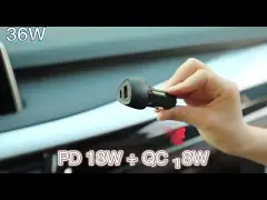 USB C PD 30W QC18W Car Fast Charger Adapter Dual Port Mini USB for IPhone 15/14