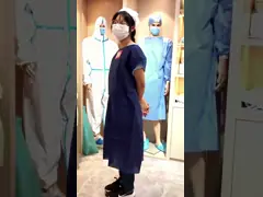 Sewing Or Ultrasonic Welding Disposable Isolation Gown 120*140cm For Hospital