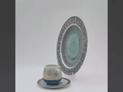 Italienische Teller Set Dinnerware Keramische Servierplatten Handgemalte personalisierte Dinnerplatten Keramik
