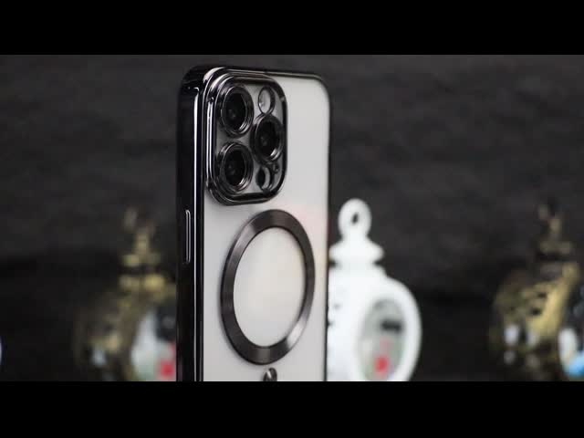 透明な磁気TPU マグセーフ 電話ケース カメラレンズ 保護具 衝撃防止 iPhone