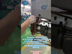 Линейная продольная круговая воздушная труба сварная машина для сшивания прямых швов video