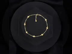 Personalized 18K Gold Anklets: Unique Name and Initial Charms