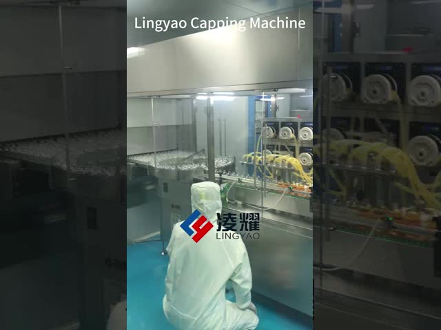 30-500ml Máquina de Enchimento de Líquido Farmacêutico para Soluções Antissépticas Bomba de pistão de alta precisão, design anti-gotejamento, padrão GMP