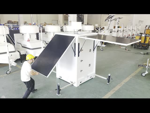 キューボイド モバイル Cctv ユニット 太陽光灯塔 4*50W LED 4*300W 太陽光パネル