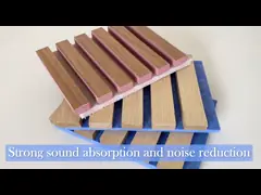 MDF Wooden Acoustic Slats Interior Wall Panel 2400*600*22mm video