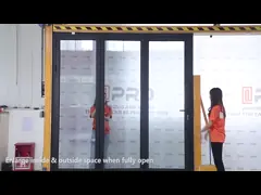 Anti Aging Aluminium Folding Windows , Outdoor Horizontal Folding Windows lowes bi fold door Bi folding exterior doors