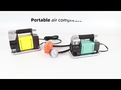 Pneumatique de voiture portable DC12V en métal avec manomètre et tuyau métallique
