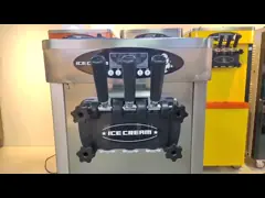 Машины для изготовления мороженого на полу Стоящие 3 вкуса мягкие мороженные video