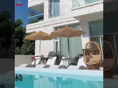 Эко-дружественный бассейн на пляже ПЭ Раттан S-образный лежачий кровать гостиная кресло столик video