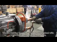 Пневматическая AC220V 0,5mpa Удобная точка сварочная машина Вертикальная video