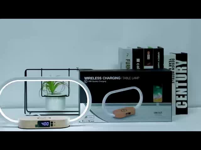 Перерабатываемые материалы Беспроводное зарядное устройство Деревянное зарядное устройство Быстрое зарядное устройство с часами и светом видео