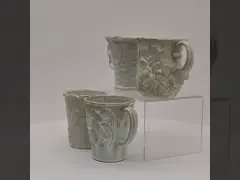 أكواب البستنة أكواب الحصاد البيضاء أكواب السيراميكية مع زجاجات 3D