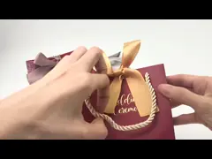 Большие мешки из мармуровой kraft рождественской бумаги с логотипом на заказ video