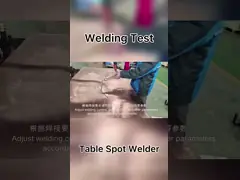 Двойная головка 50Гц 2,2КН Столовая сварная машина для сварки точек Инвертор постоянного тока video