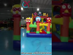 Commercial Digital Printing Inflatable Dry Slide Double Slides Catoon Figures For Outdoor For Kids video