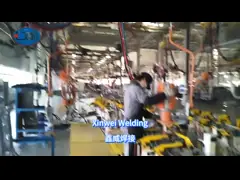 Pneumatic 220v 80KVA Portable Spot Welding Machine , Cast Ductile Spot Welder video