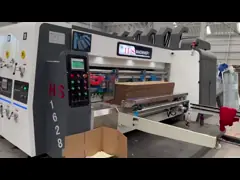 Принтер Slotter коробки умирает машина резца в линии машине Gluer папки video