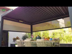 Биоклиматический Алюминий Удаленный Электрический Ловерный Пергола Ветроустойчивая Легкая сборка video