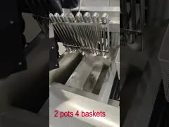 28.6кВ двойной резервуар большой емкости цифровой компьютерная панель электрические и газовые чипы открытый Fryer Machine video