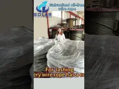 Морской лог зажимая стальная проволока с пальцем и мягкой петлей глаз 6x24 FC API 9A 22mm 24mm 26mm video