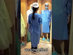 Антиалкогольное хирургическое платье ССММС Нетканая ткань для комфорта и экологичности video