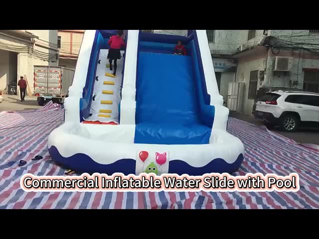 Commercial Giant Water Slide Inflatable Kids Outdoor Inflatable Water Slide with Pool